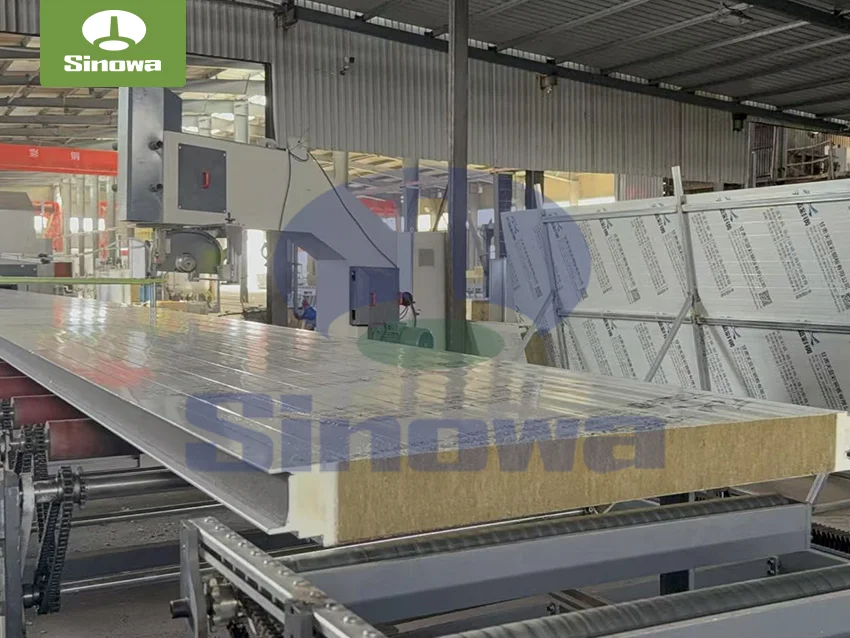 Double Track Rock Wool Sandwich Panel Line
