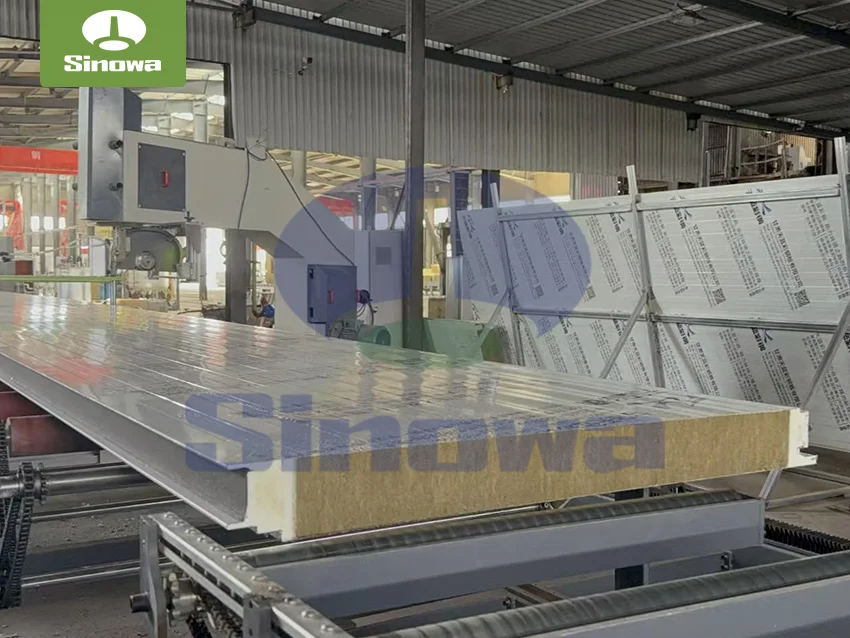 Rockwool Sandwich Panel Production Line with Automatic Rock Wool Feeding System