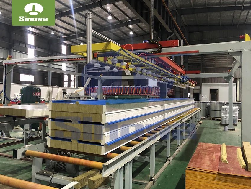 Polyurethane Color Steel Rock Wool Sandwich Panel Production Line