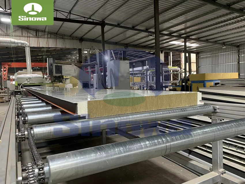 PU Rockwool Foam Sandwich Panel Production Line