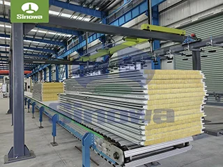 Polyurethane Edge Sealing Rock Wool Sandwich Panel Machine