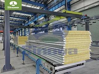 Rock Wool Sandwich Panel Machine with Automatic Correcting Function