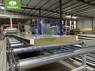 Steel Edge Sealing Rock Wool Sandwich Panel Machine
